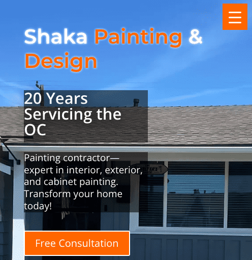 painting contractor website home page